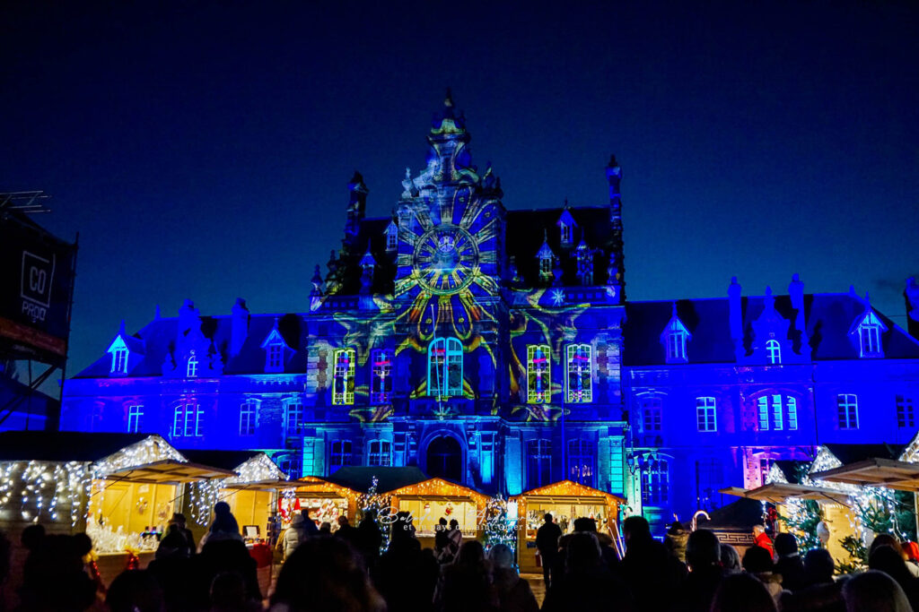Vidéo-mapping marché de Noël Arques